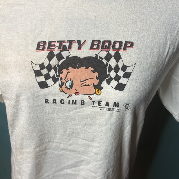 Rare Vintage Betty Boop Racing Team T-Shirt 1993 - Picture 2 of 5